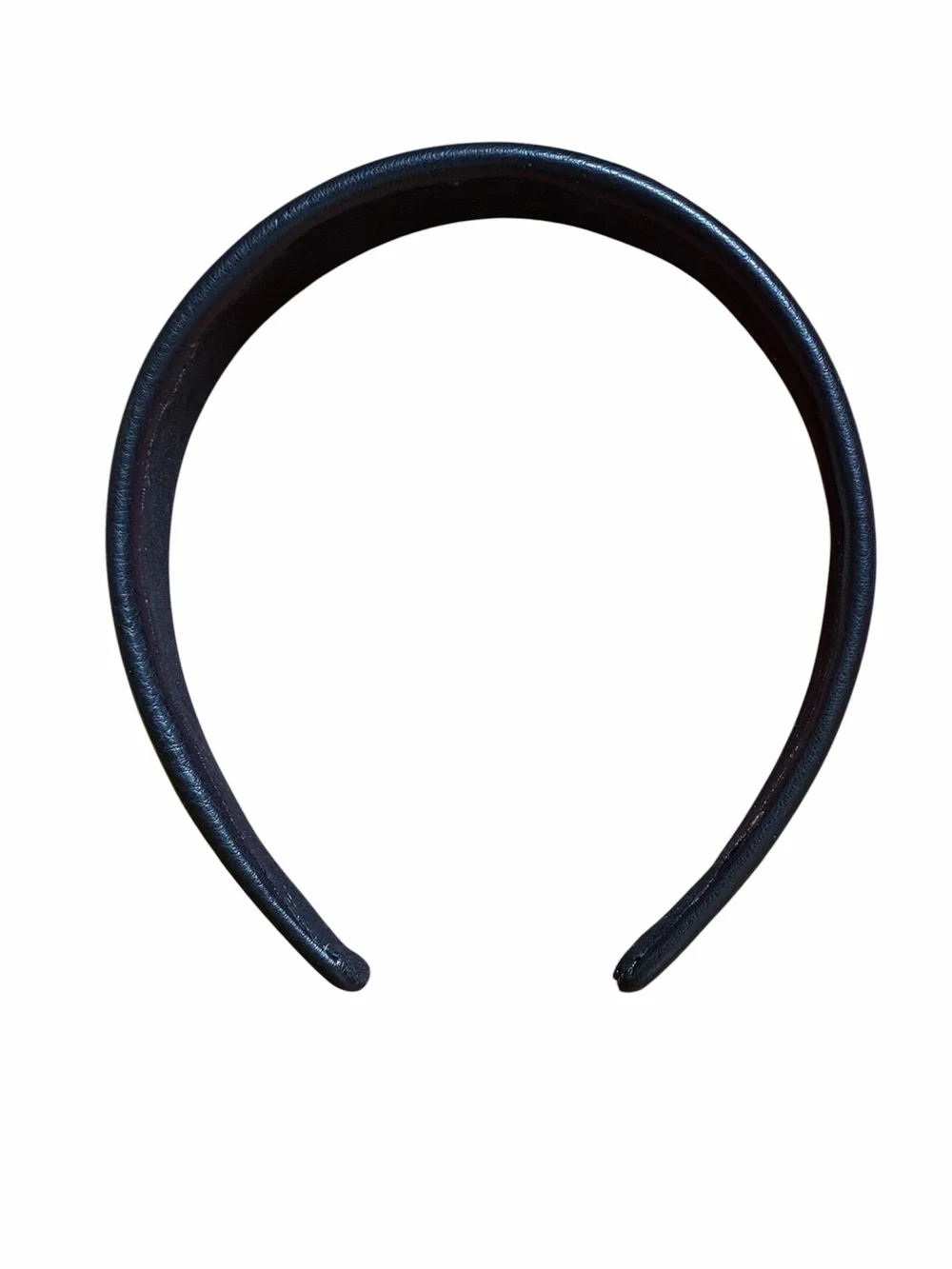 ChaneI✨ Black Leather headband with Gold/ tone hardware